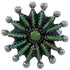 Turquoise Needlepoint Silver Southwestern Ring Size 5-1/2 AX87443